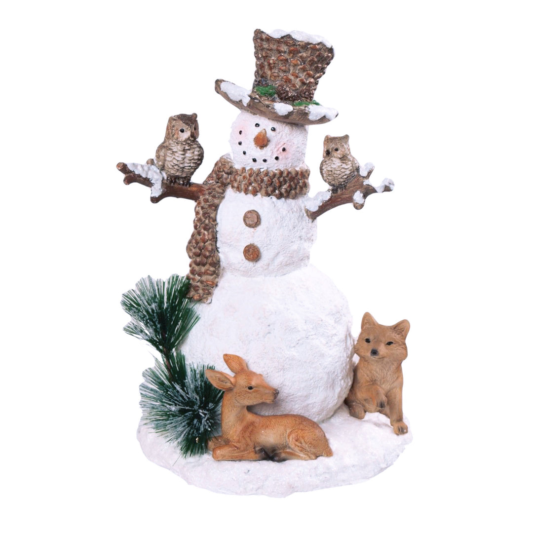 Snowman with Animals Figurine