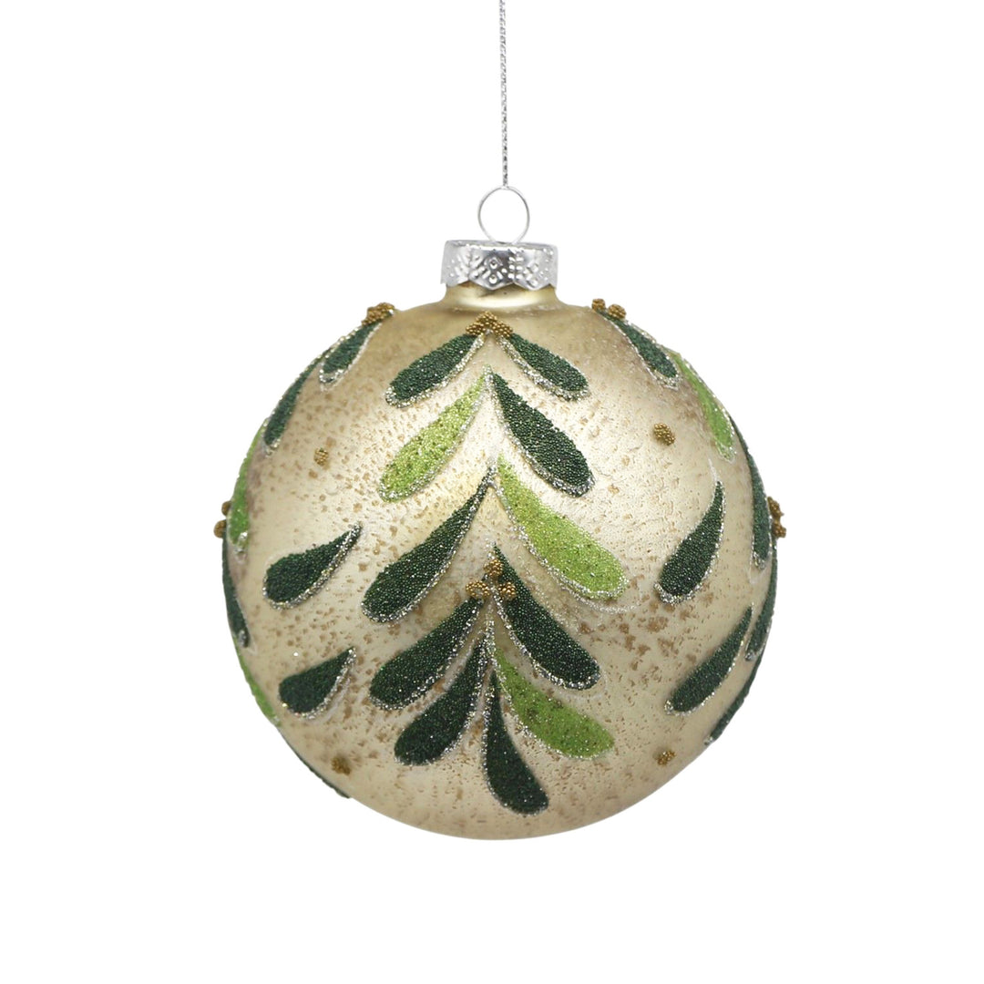 Ball Ornament with Holly Design