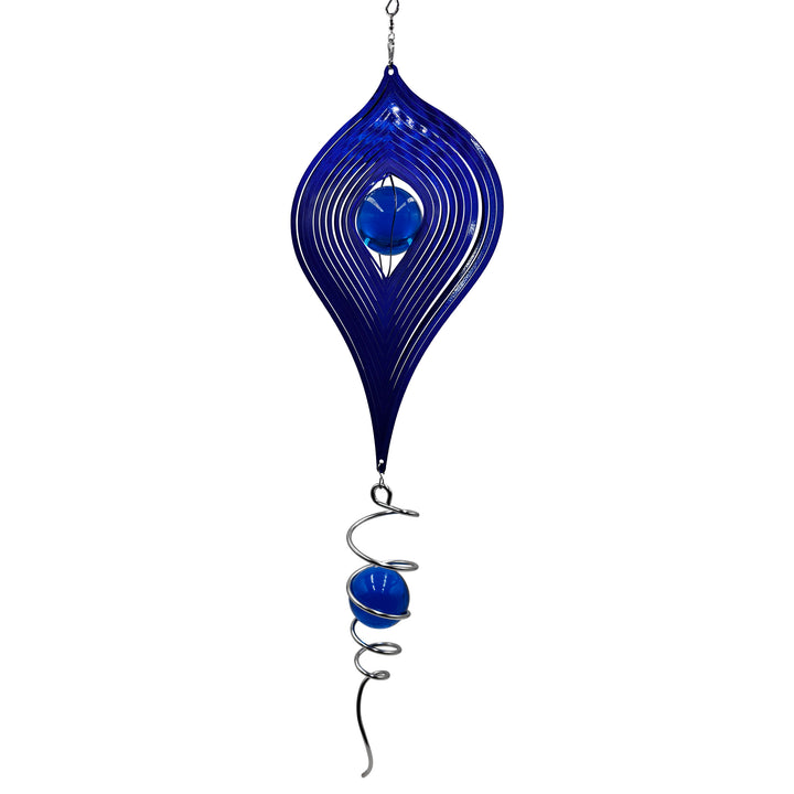 Blue Teardrop Hanging Spinner