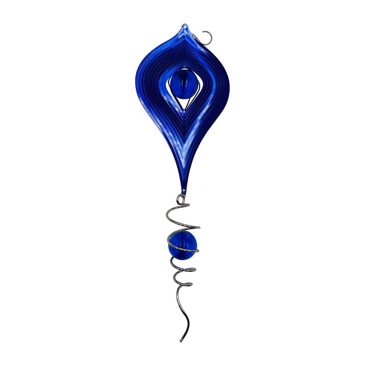Blue Teardrop Hanging Spinner