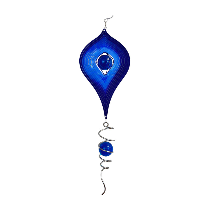 Blue Teardrop Hanging Spinner