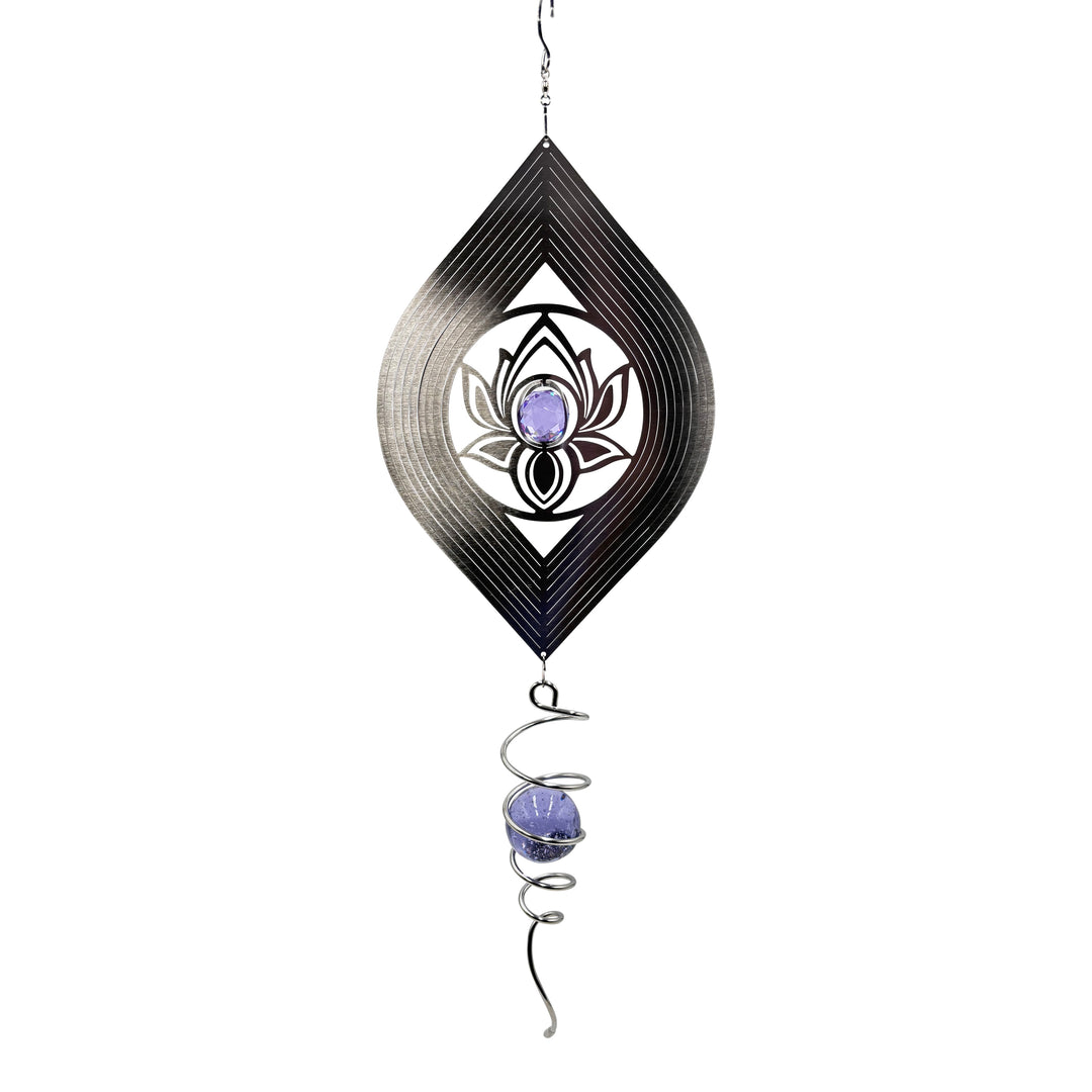 Silver Teardrop Hanging Spinner