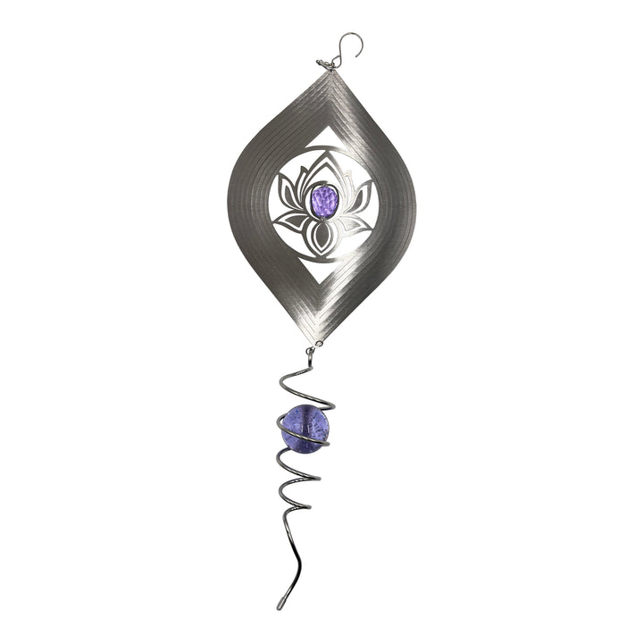 Silver Teardrop Hanging Spinner
