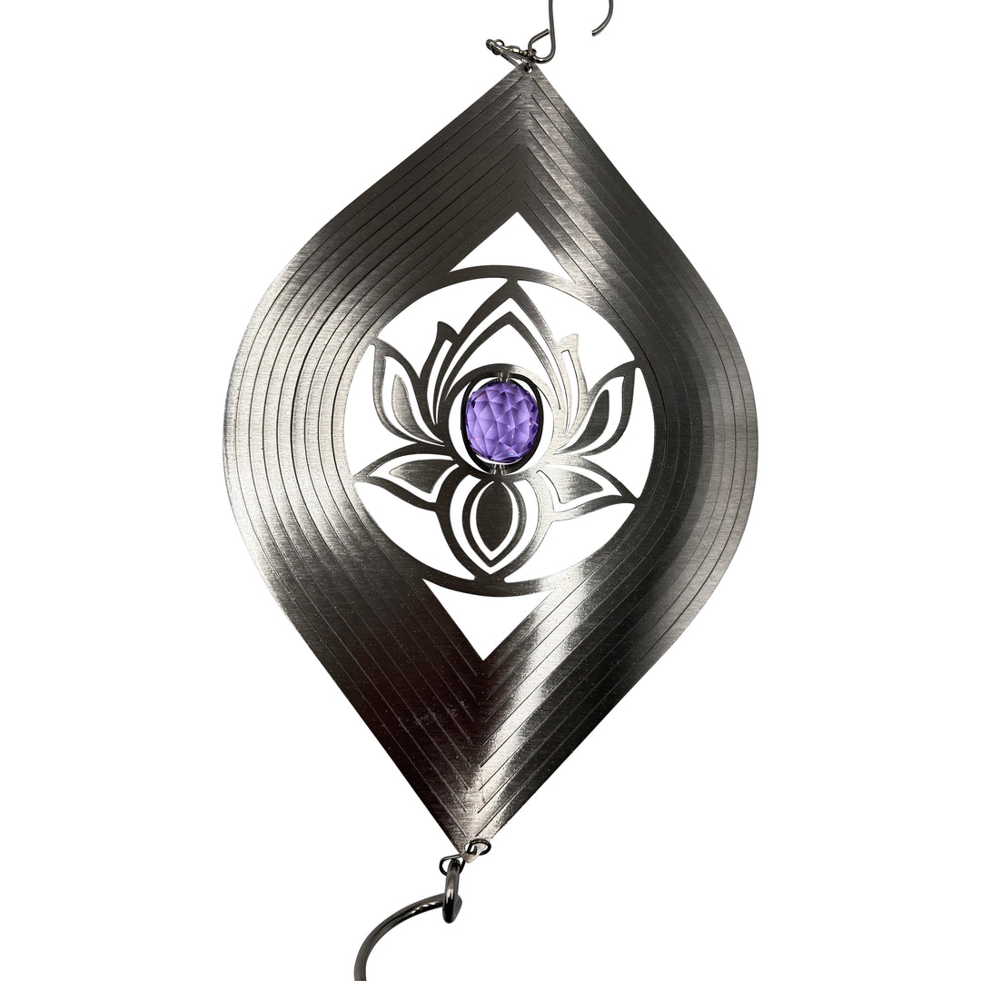 Silver Teardrop Hanging Spinner