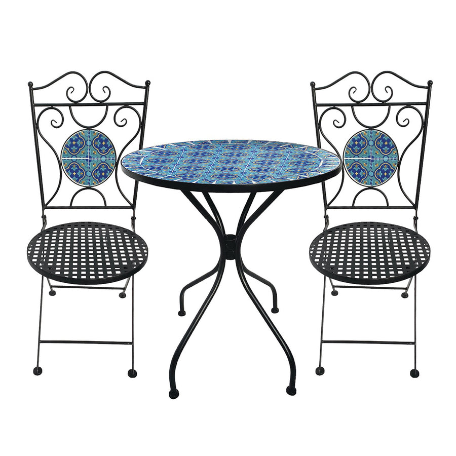Blue Mosaic Bistro Set 3 Piece