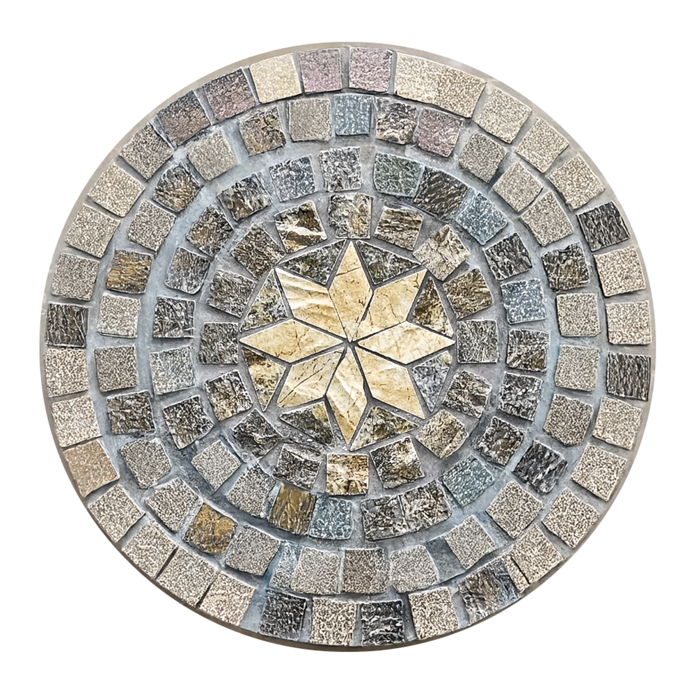 Mosaic Yellow/Gray Bistro Set 3 Piece
