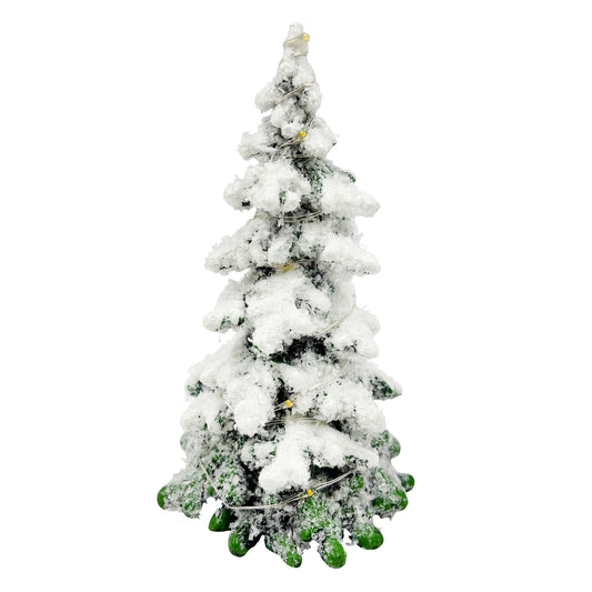 Light-Up Snow Covered Tree 6"