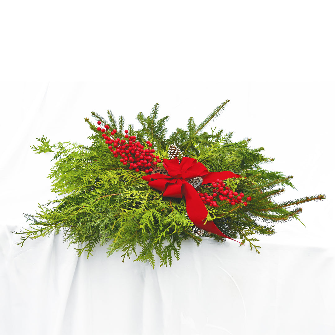 Fresh Evergreen Cemetery Blanket