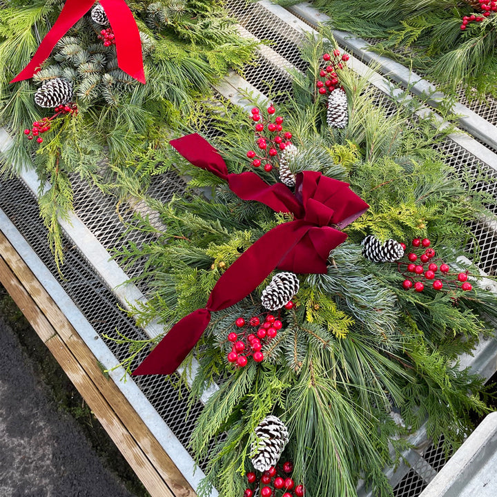Fresh Evergreen Cemetery Blanket