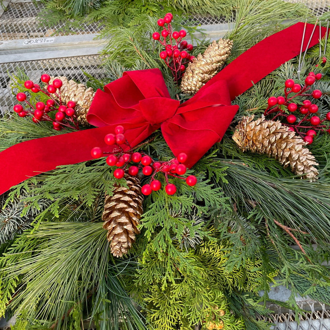 Fresh Evergreen Cemetery Blanket