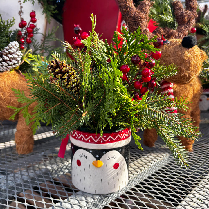 Fresh Evergreen Holiday Centerpieces