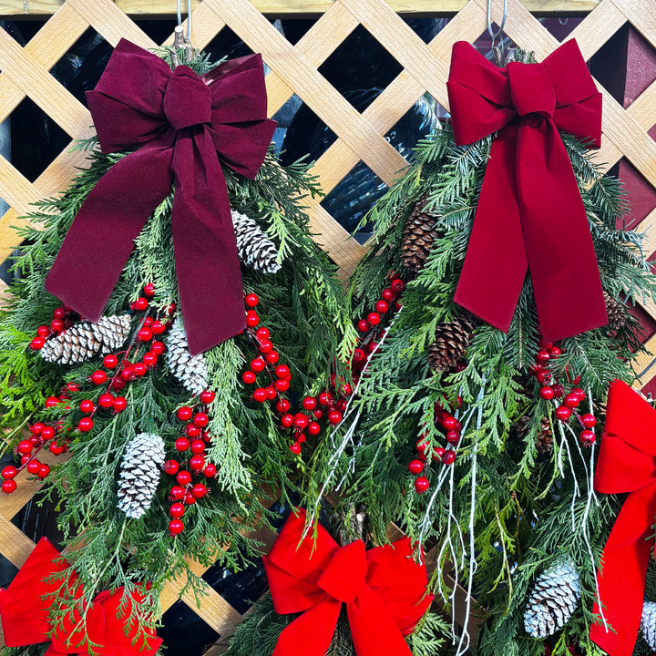 Fresh Evergreen Holiday Swags