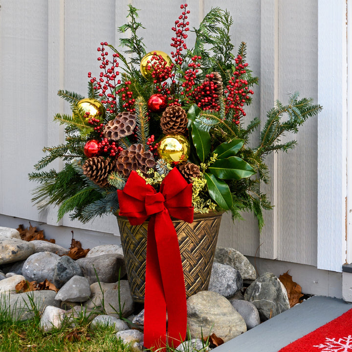 Fresh Evergreen Holiday Magic Planters