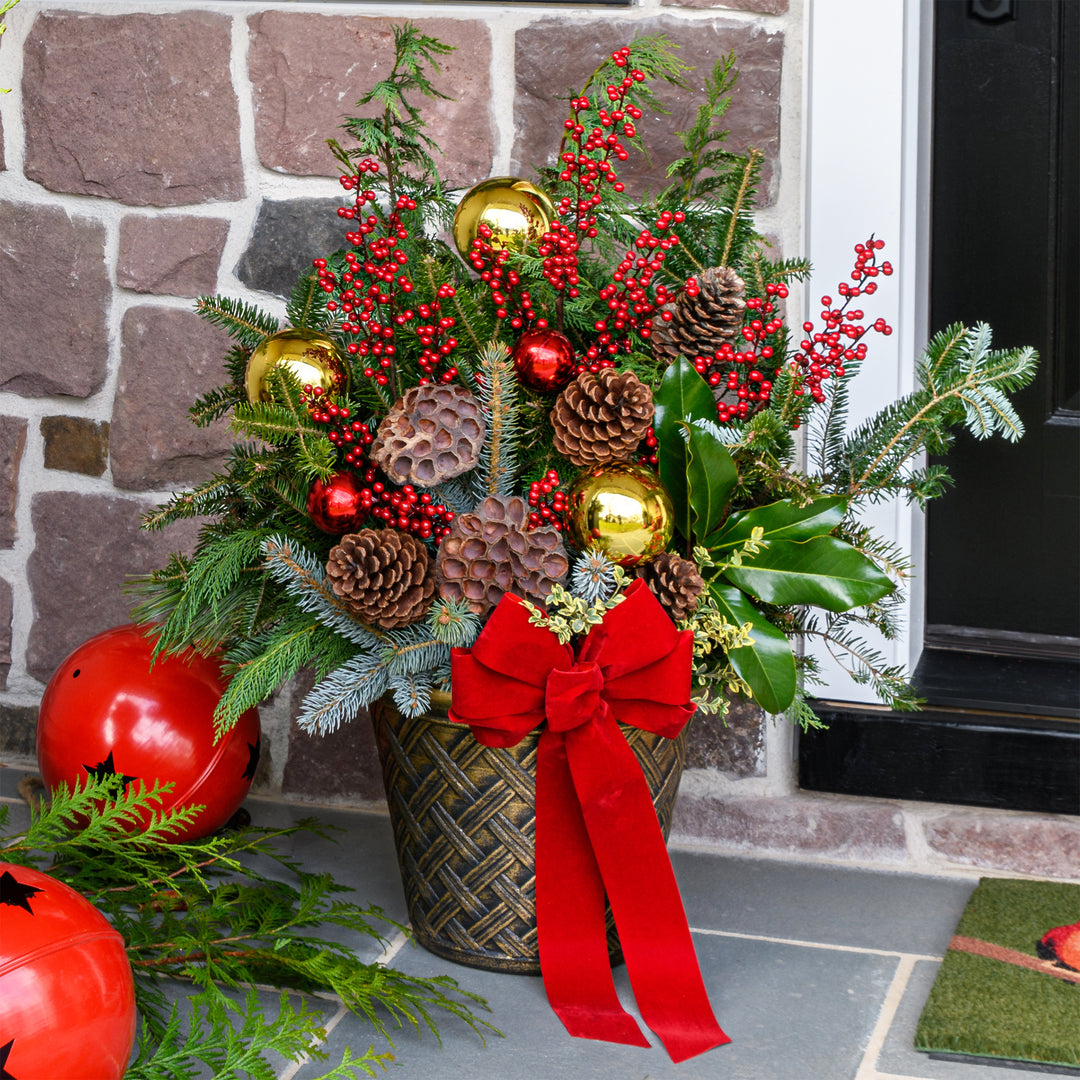 Fresh Evergreen Holiday Magic Planters